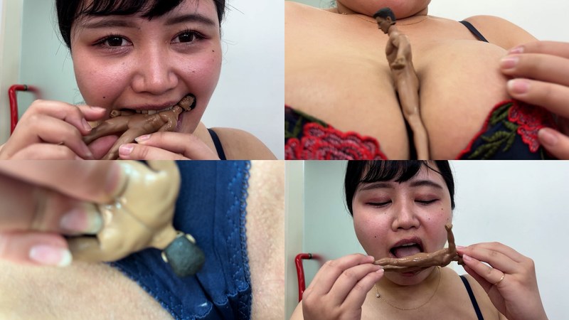 みのりちゃんがM男人形を唾液たっぷり舐めまわす アイキャッチ画像 【無料R18動画パラダイス】