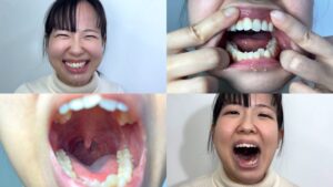 唾液たっぷりかりなちゃんの口内観察 アイキャッチ画像 【無料R18動画パラダイス】