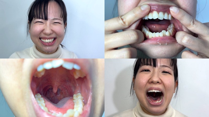 唾液たっぷりかりなちゃんの口内観察 アイキャッチ画像 【無料R18動画パラダイス】